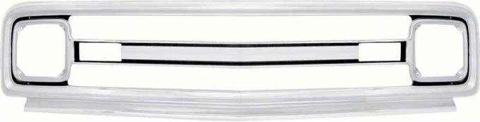 1969-70 Chevy Pickup, Blazer, Suburban, Outer Front Grill Shell, Anodized Aluminum, w/o "Chevrolet" Lettering