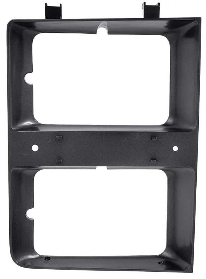 OER 1983-84 Chevrolet Truck Black Headlamp Bezel - Dual Headlamp With Chrome Grill - RH T70075