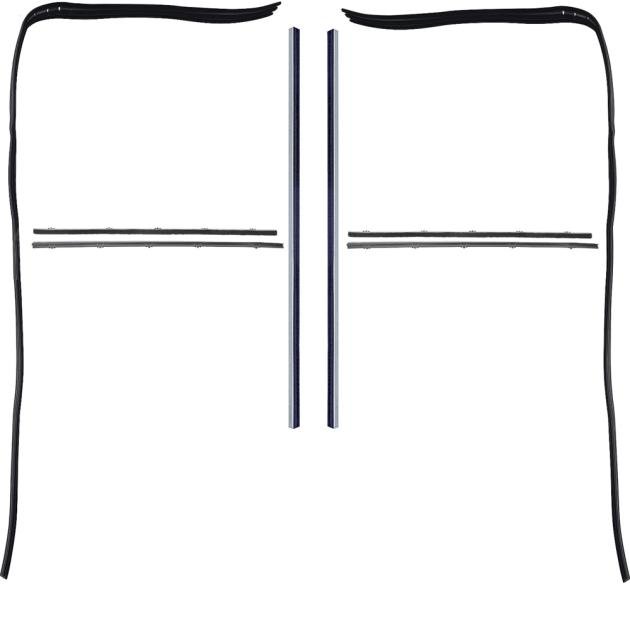 1967-72 Chevy, GMC Truck, Glass Run & Window Felt-Anti Rattle Set, With ...