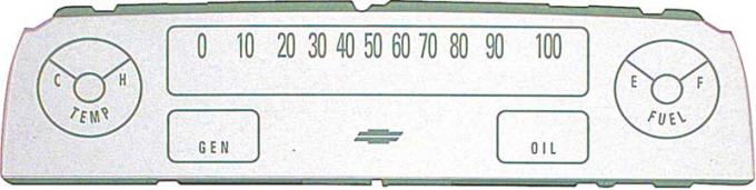 OER 1964-66 Chevrolet Truck, Instrument Panel Dash Lens, With Warning Lights DM1002