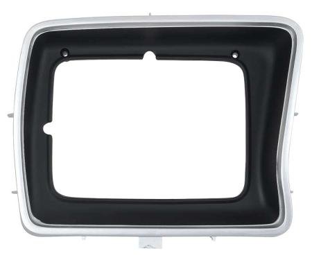 OER 1978-79 Ford F-Series Truck / Bronco, Headlamp Bezel, F-150/F-250/F-350, Rectangular, Argent Silver With Dark Accent Paint, RH TR13064ER