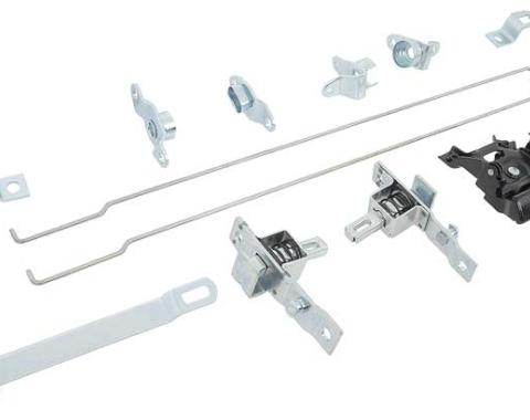 Rear Sliding Window Glass Latch Kit For Ford / Dodge Pickup Trucks - Black Plastic