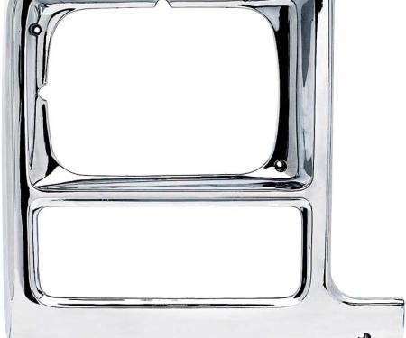 1979-80 Chevrolet, GMC, Pickup, Blazer, Jimmy, Suburban, Headlamp Bezel, Chrome, with Rectangle Headlamps, RH Passenger Side