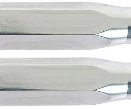 OER 1955-57 Chevrolet 150, 210, Bel Air, Buick, Olds, Pontiac, Cadillac, Aluminum Tie Rod Sleeves, With Jam Nuts, Polished, Pair TF500085