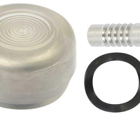OER 1968-73 Ford Mustang, Window Crank Handle Knob Kit, Silver Clear 23352D