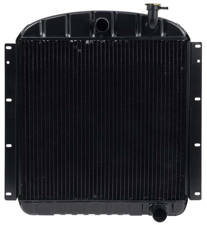 1955-59 GMC Pickup Pontiac V8 with MT 4 Row Copper/Brass Radiator (22-3/8" x 23-1/2" x 2-5/8" Core)