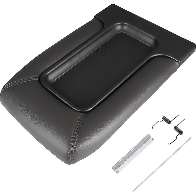 OER 2003-07 Chevrolet Silverado, GMC Sierra GMT800, 2003-04 GM SUV Models, Center Console Lid, Dark Pewter Gray 19127364