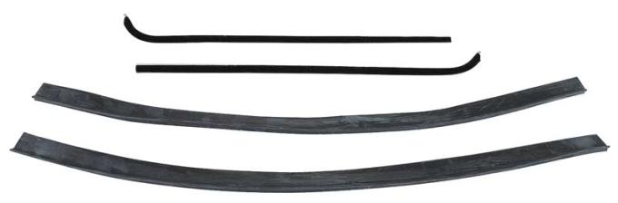 1951-54 Chevrolet, GMC Pickup Truck, Window Felt Belt Line Weatherstrip Set, Inner and Outer, 4-Piece