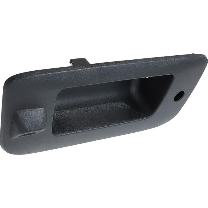 2007-13 Chevrolet, GMC Truck, Tail Gate Handle Bezel, Black Textured, With Key Hole, With Backup Camera Hole
