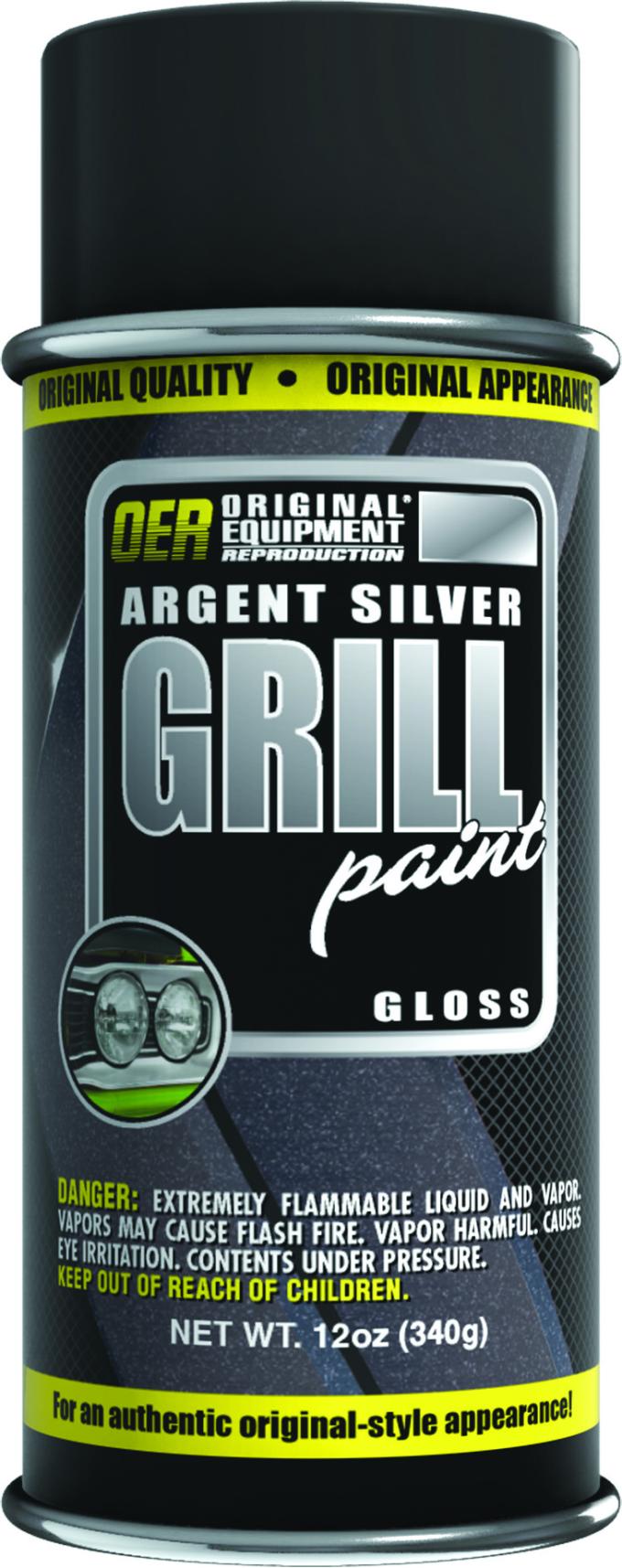 OER 1960-76 Mopar, Light Argent Silver Grill Paint, Gloss Finish, 16 Oz. Aerosol Can (Net Wt. 12 Oz.) K89184