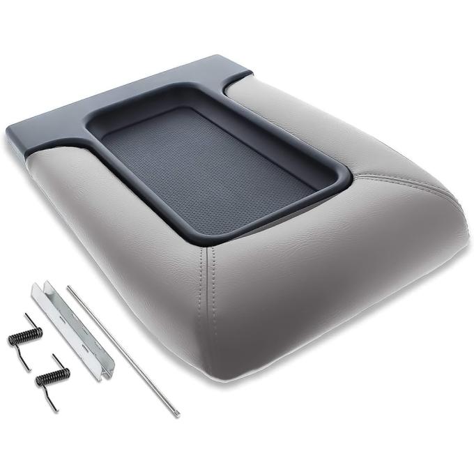 OER 2003-07 Chevrolet Silverado, GMC Sierra GMT800, 2003-04 GM SUV Models, Center Console Lid, Light Pewter / Shale Gray 19127365