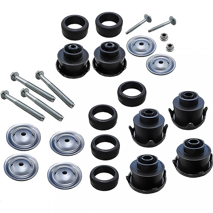1988-98 Chevy/GMC C/K GMT400 Series Pickup, Body Mount Set, Fleetside, Standard Cab, 6 Bushings, 26 Total Pieces