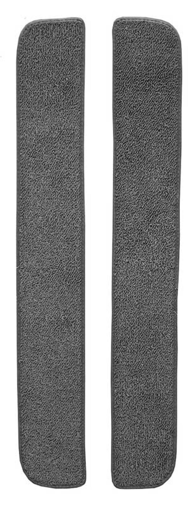 1965-72 Ford F-Series 2-Piece Door Panel Insert Set w/ Cardboard - Loop - Gunmetal Gray