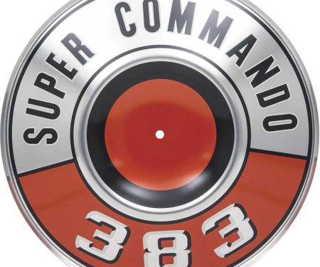 1969-71 Mopar, Air Cleaner Lid, Pie Tin Design, "383 Super Commando"