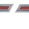 1967-68 Chevy Pickup, 1969-72 G10 Van "Bow Tie 10" Front Fender Emblem Set, with Hardware, Pair, GM Licensed