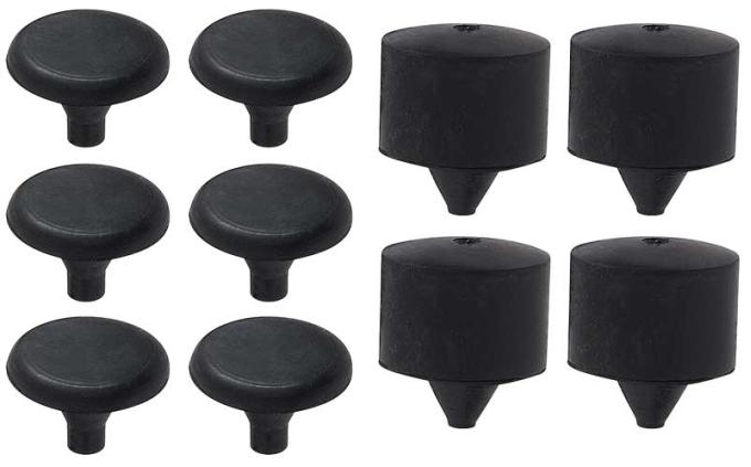 OER 1947-55 Chevy, GMC Pickup Truck, Hood Rubber Bumper Set, 10 Piece Set CX1252