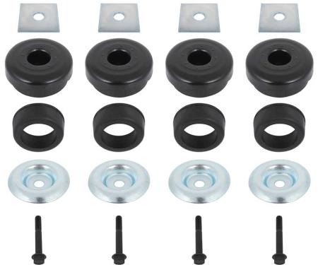 OER 1984-87 Chevy, GMC Pickup, Standard Cab Mount Bushing Set, Front & Rear, 4 Bushings, with Hardware, 20 Total Pieces T71212