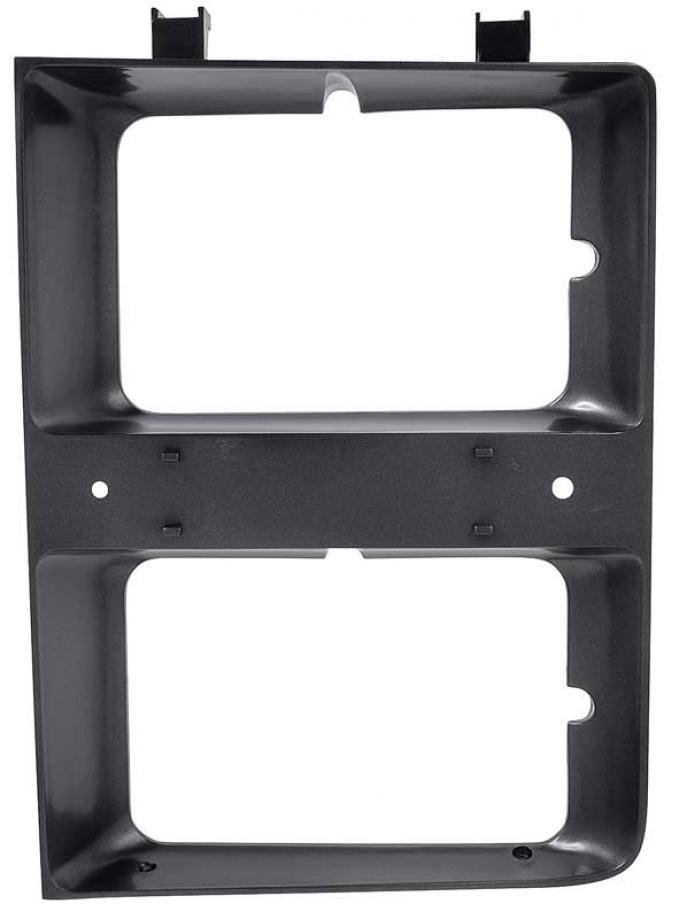 OER 1983-84 Chevrolet Truck Black Headlamp Bezel - Dual Headlamp With Chrome Grill - LH T70076