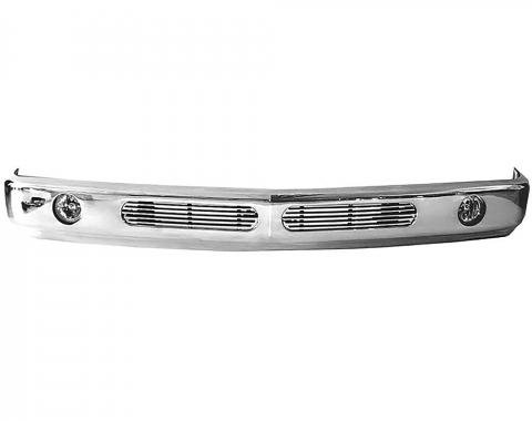OER 1988-98 Chevy Truck, Front Bumper, With Dual Insert & Fog Lights, Chrome T71102C