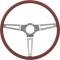 Redline Restomotive® Camaro 69/Chevelle, El Camino 69-72/Nova69-70/Monte Carlo 70-72/Impala 70/Chevy P/U 67-87 3-Spoke Steering Wheel - Comfort Grip (Red) LG-00-2588