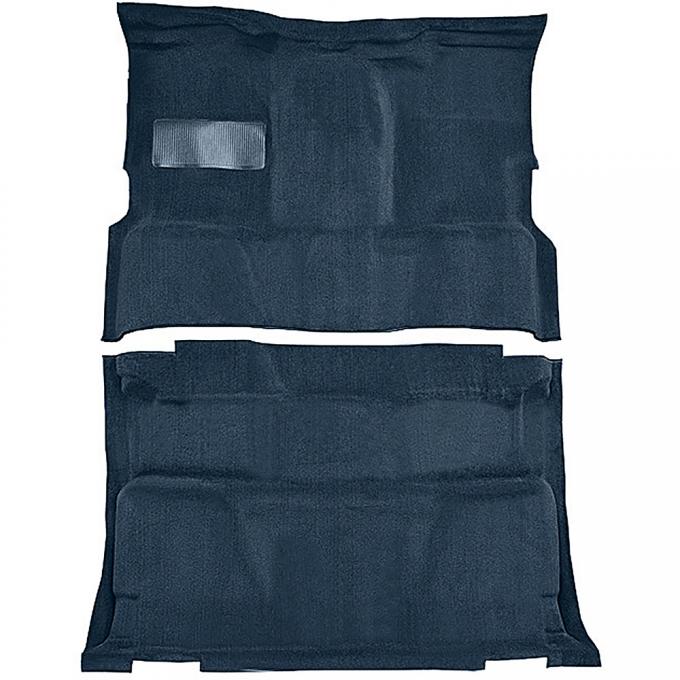 OER 1981-91 Chevrolet, GMC Pickup, Crew Cab, Molded Vinyl Flooring Kit, Vinyl, Standard Backing, Floor Shift, 4-Speed, 2WD, Medium Blue T3202441