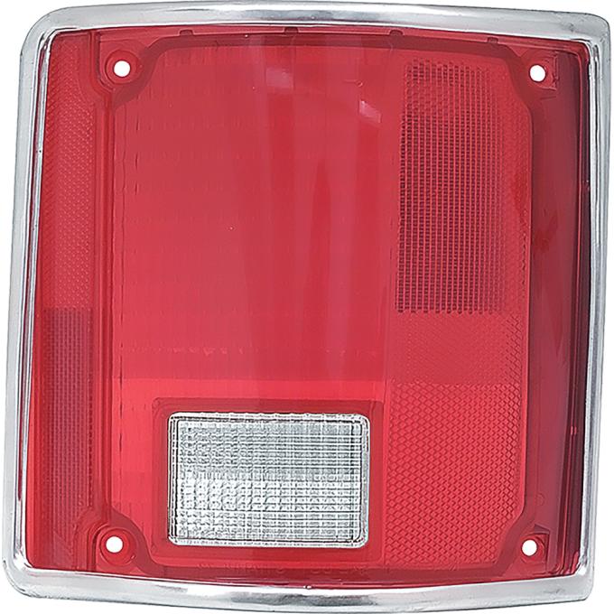 OER 1973-91 Chevy, GMC Pickup, Blazer, Jimmy, Suburban, Tail Light Lens, with Chrome Trim, RH Passenger Side T70268