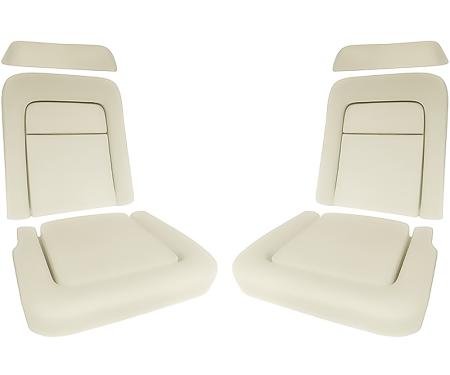 OER 1968-69 Mustang, Seat Foam Set, With Headrest, Standard or Deluxe, 6-Pieces Total, For 2 Bucket Seats, LH and RH *105PR