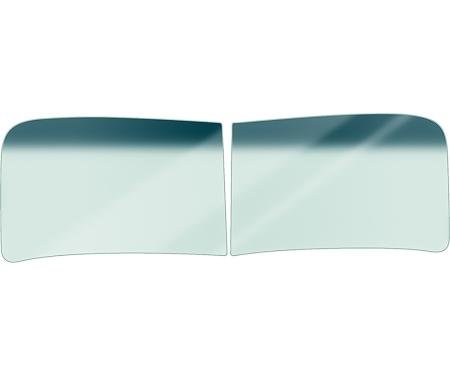 1947-53 Chevy, GMC Pickup Truck, Front Windshield Glass, Green Tint with Blue Shade, 2-Piece Glass