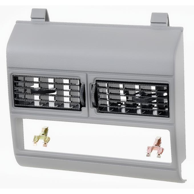 OER 1988-94 Chevy, GMC Pickup, 1992-94 Blazer, Tahoe, Yukon, Suburban, Center AC Heater Vent Trim Plate, with Vents, Gray Primer, Paintable 15956430