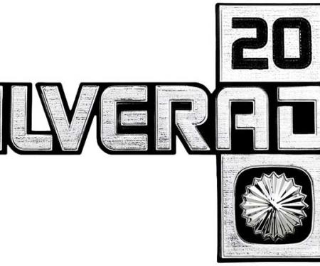 OER 1981-87 Chevy Blazer, Pickup, Suburban, SILVERADO 20 Front Fender Emblem , Each, GM Licensed 14026452
