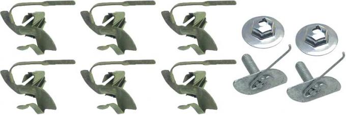OER 1967-72 Chevrolet / GMC Pickup Upper Tailgate Molding Clip Set T1413