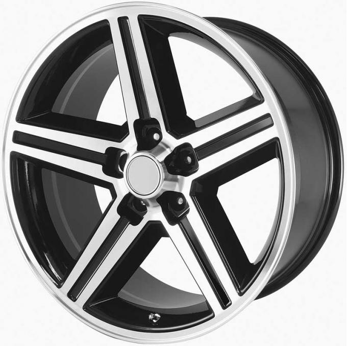 1985-87 Camaro IROC Z, Replica Aluminum Wheel, 16" x 8", Gloss Black with Machined Face, Each
