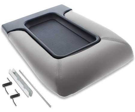 OER 2003-07 Chevrolet Silverado, GMC Sierra GMT800, 2003-04 GM SUV Models, Center Console Lid, Light Pewter / Shale Gray 19127365