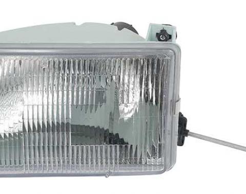 OER 1992-97 F-150, F-250 Truck. Bronco Headlight Assembly, w/o Chrome Trim, Drivers Side TR13008K