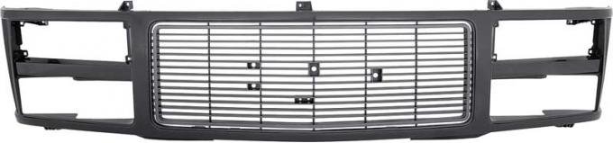 OER 1988-93 GMC Truck, Front Grill, Dual Composite Headlamps, Black/Argent Silver, GMT400 Series T70062