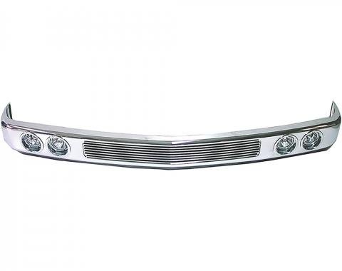 OER 1988-98 Chevy Truck, Front Bumper, With Driving & Fog Lamps, With Standard Insert, Chrome T71089C