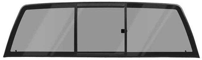 1999-2013 Silverado, Sierra C/K Pickup Truck, Back Sliding Window Glass, 3-Panel, Dark Limo Privacy Tint, (GMT800, 880, 901, 902)