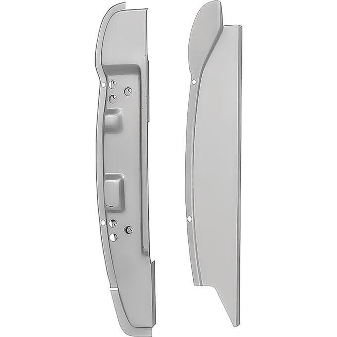 OER 1966-67 Ford Bronco, Door Hinge "A" Pillar Post Assembly, LH, Driver Side, 2-Piece Set TR02500B