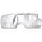 OER 1969-72 Chevy, GMC Pickup, Blazer, Jimmy, Suburban, Firewall Panel, 4 Wheel Drive, with Toe Panel, with Heater, without A/C, Silver Weld-Thru Coating CX4905