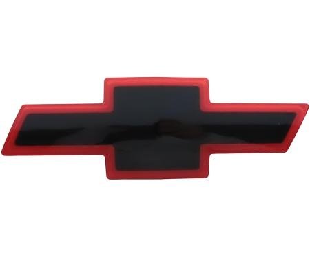 1994-04 Chevrolet Truck, Bow Tie Grill Emblem, Black with Red Border