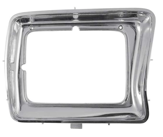 1978-79 Ford F-Series Truck/Bronco, Rectangular Headlight Door, Chrome, RH Passenger Side