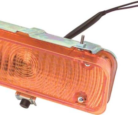 1971-72 Chevrolet Truck, Park Lamp Assembly, with Amber Lens, LH, Driver Side
