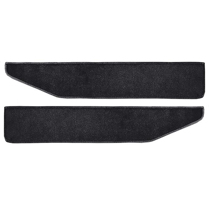 1974-79 Ford F-Series, 1978-79 Bronco, 2-Piece Cutpile Door Panel Inserts, w/ Cardboard, Black