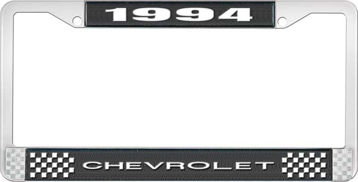 OER 1994 Chevrolet Style # 1 Black and Chrome License Plate Frame with ...