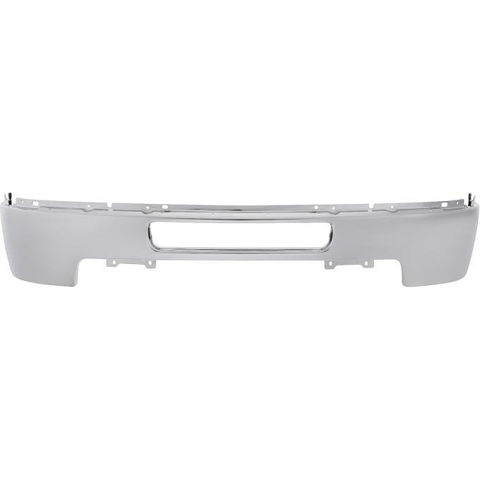 2011-14 Chevrolet Silverado 2500HD, 3500, Front Bumper Face Bar, Chrome, without Light Holes, with Center Air Intake Hole