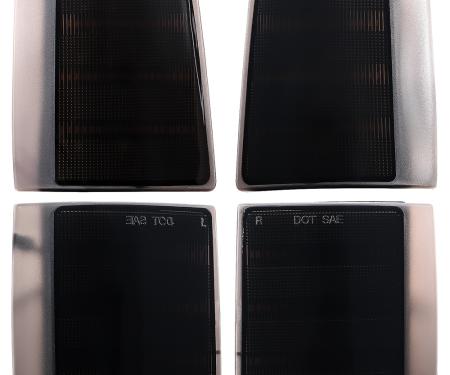OER 1994-00 Chevrolet, GMC Pickup, Suburban, Jimmy, Front Marker Lamp Set, Upper & Lower, Smoked Lens, Amber LED 21126S