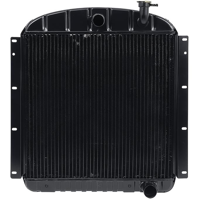 1955-59 GMC with Pontiac V8 and AT 4 Row Copper/Brass Radiator (22-3/8" x 23-1/2" x 2-5/8" Core)