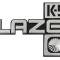 1981-88 Chevy Blazer, "K5 BLAZER" Front Fender Emblem Set, with Hardware, Pair, GM Licensed