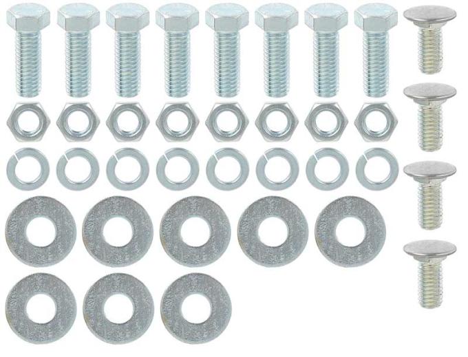 OER 1955 Chevrolet 150, 210, Bel Air, Smoothie Bumper Mounting Hardware Set, Front, 36 Piece Set TF402019