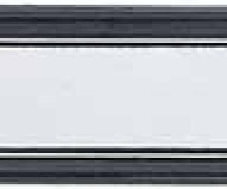 GM Truck Dash Plate with A/C, Black and Brushed Aluminum, 1973-1980